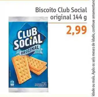 Sonda Biscoito Club Social Original 144g oferta