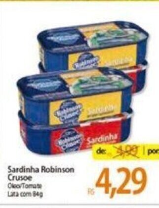 Atacadão Sardinha Robinson Crusoe 84g oferta