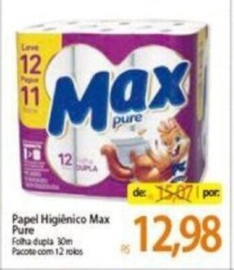 Atacadão Papel Higiénico Max Pure 30M oferta