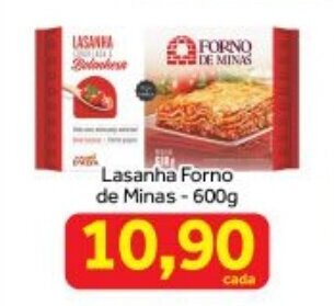 Shibata Supermercados Lasanha Forno de Minas 600g oferta