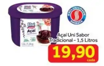 Shibata Supermercados Acai Uni Sabor Tradicional 1.5L oferta