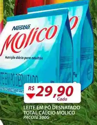 Assaí Atacadista Leite em po Desnatado Total Calcio Molico 500g oferta