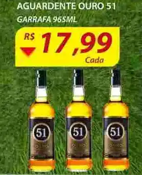 Assaí Atacadista Aguardente Ouro 51 965ml oferta