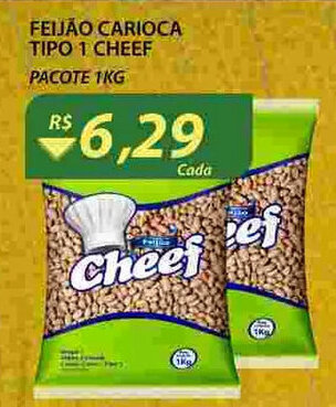 Assaí Atacadista Feijao carioca Tipo 1 Cheef 1kg oferta