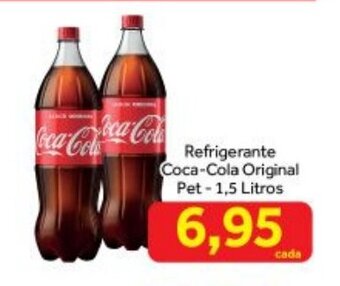 Shibata Supermercados Refrigerante Coca Cola Original pet 1.5L oferta