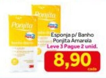 Esponja p/ banho Ponjita Amarela