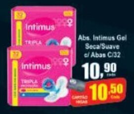 Higa's Supermercado Abs. Intimus Gel seca/suave c/ abas c/32 oferta