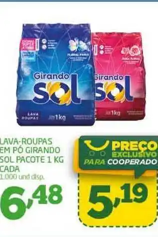 Cooper Lava Roupas Em Pó Girando Sol 1kg oferta