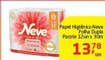 Tenda Atacado Papel Higiénico Neve Folha Dupla 12un x 30m oferta