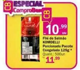 Filé De Salmão Komdelli Porcionado Pactoe Congelado 125g