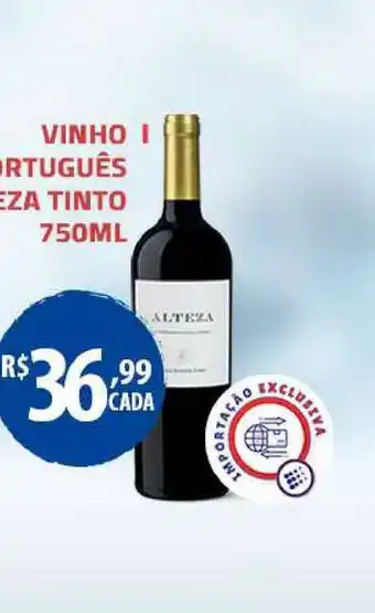Extrabom Supermercados Vinho Português Alteza Tinto 750ml oferta