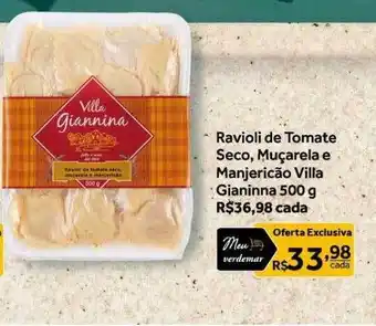 Verdemar Supermercado Ravioli de tomate seco muçarela e manjericão villa gianinna oferta