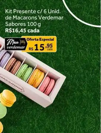 Verdemar Supermercado Kit presente c 6 unid. de macarons verdemar sabores oferta