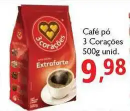 Supermercados ABC Café Pó 3 Corações 500g unid. oferta