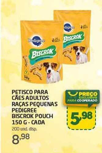 Cooper Petisco para cães adultos raças pequenas pedigree biscrok oferta