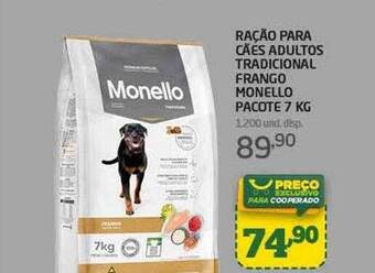 Ração para cães adultos tradicional frango monello