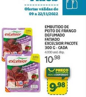 Cooper Embutido de peito de frango defumado fatiado excelsior oferta