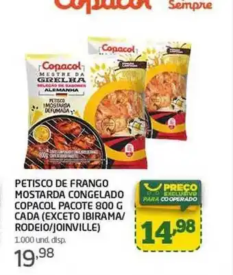 Cooper Petisco de frango mostarda congelado copacol oferta