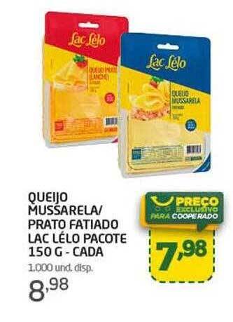 Cooper Queijo mussarela prato fatiado lac lélo oferta