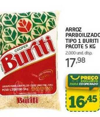 Cooper Arroz parboilizado tipo 1 buriti oferta