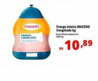 Althoff Supermercados Frango inteiro macedo congelado oferta