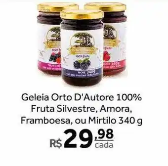 Verdemar Supermercado Geleia orto d'autore 100% fruta silvestre amora framboesa ou mirtilo oferta