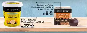 Verdemar Supermercado Bombom no palito verdemar sabores sorbet de frutas verdemar sabores oferta