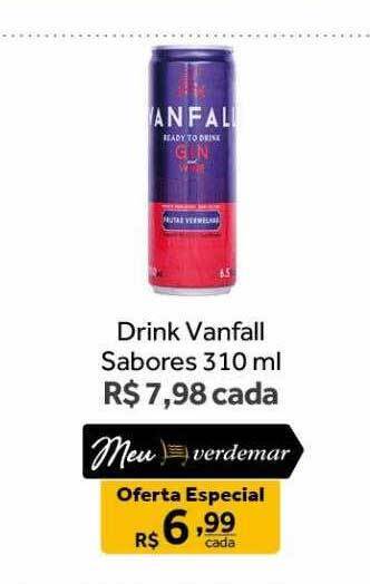 Verdemar Supermercado Drink vanfall sabores oferta