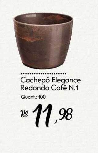 Cachepô elegance redondo café n.1