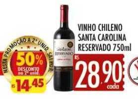 Supermercados Avenida Vinho chileno santa carolina reservado oferta