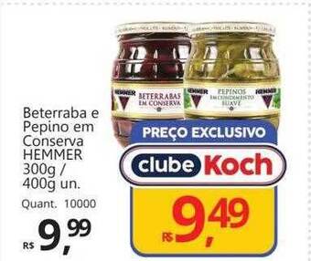 Supermercados Koch Beterraba e pepino em conserva hemmer oferta