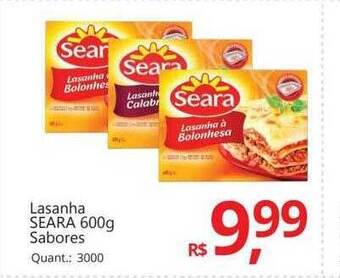 Supermercados Koch Lasanha seara sabores oferta