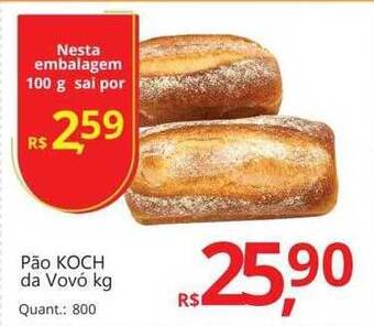 Supermercados Koch Pão koch da vovó kg oferta