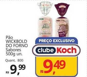 Supermercados Koch Pão wickbold do forno sabores oferta