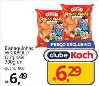 Supermercados Koch Bisnaguinhas wickbold originais oferta
