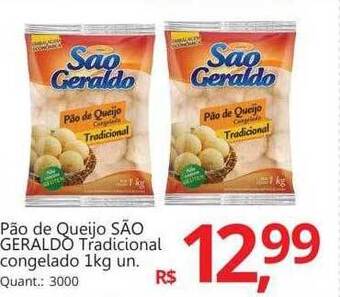 Supermercados Koch Pão de queijo são geraldo tradicional congelado oferta