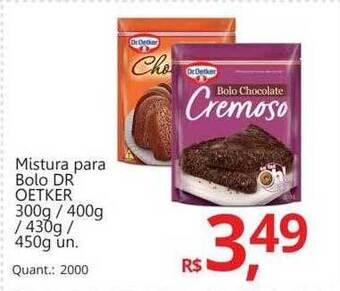 Mistura para bolo dr oetker