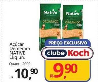 Supermercados Koch Açucar demerara native oferta