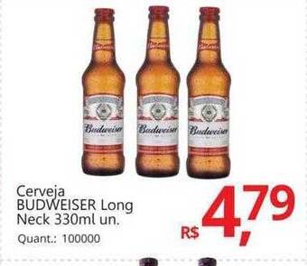 Supermercados Koch Cerveja budweiser long neck oferta