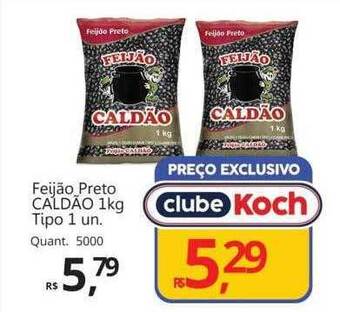 Supermercados Koch Feijão preto caldão oferta