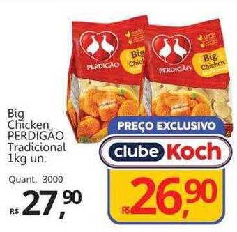 Supermercados Koch Big chicken perdigão tradicional oferta