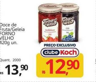 Supermercados Koch Doce de fruta geleia forno velho oferta