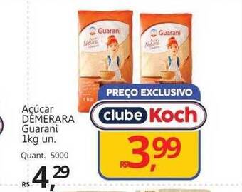 Supermercados Koch Açucar demerara guarani oferta