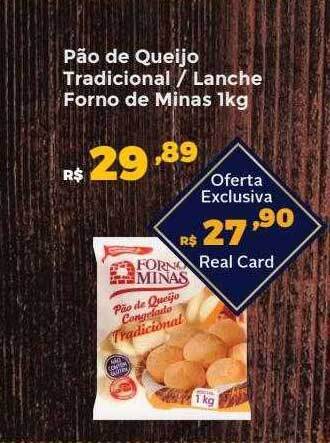 Villarreal Supermercados Pão de queijo tradicional lanche forno de minas oferta