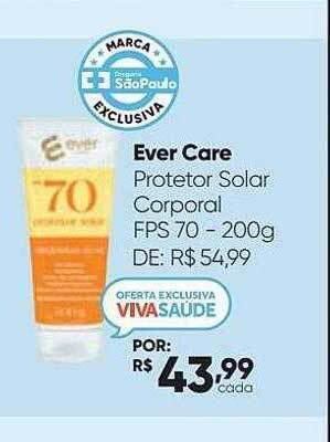 Drogaria São Paulo Ever care protetor solar corporal fps 70 oferta