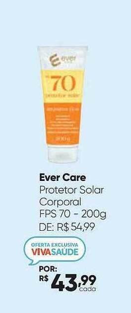 Drogaria São Paulo Ever care protetor solar corporal fps 70 oferta