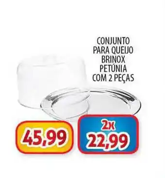 San Michel Supermercados Conjunto Para Queijo Brinox Petúnia Com 2 Peças oferta