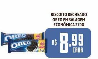 Biscoito recheado oreo embalagem econômica