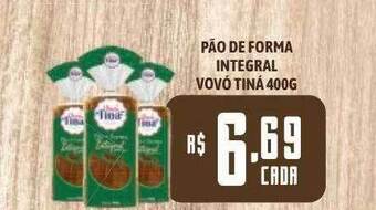 Bahamas Supermercados Pão de forma integral vovó tiná oferta