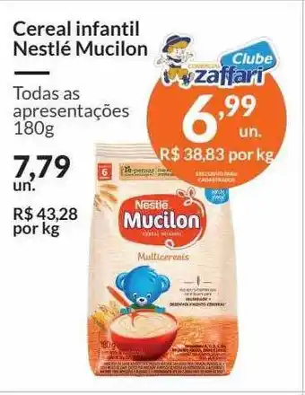 Zaffari Cereal infantil nestlé mucilon oferta
